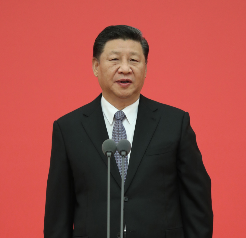 11月9日，国家综合性消防救援队伍授旗仪式在人民大会堂举行。中共中央总书记、国家主席、中央军委主席习近平向国家综合性消防救援队伍授旗并致训词。这是习近平致训词。